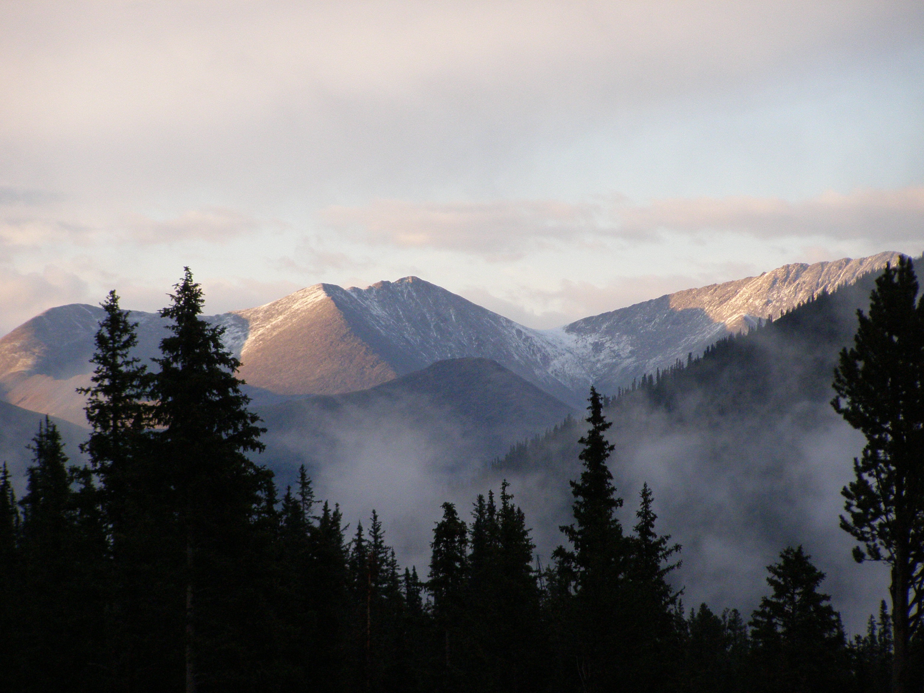 The mist over the mountains